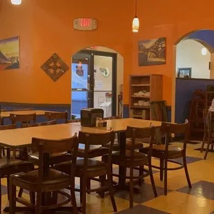 two men sitting at tables