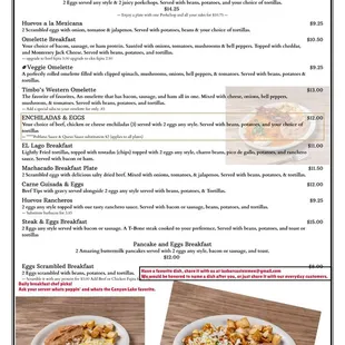 A newly designed breakfast menu. This one is sure to captivate your taste buds