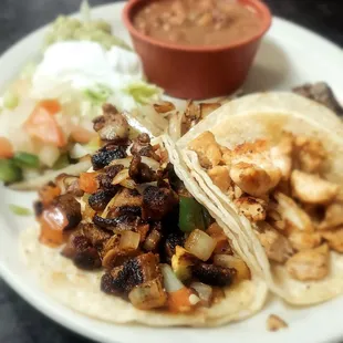 a plate of mexican food