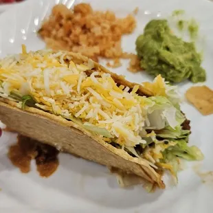 Crispy Hard Shell Regular Taco with ground beef was great.