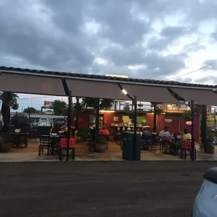 View from parking space