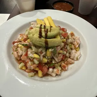 Aguachile Tropical (shrimp and mango )