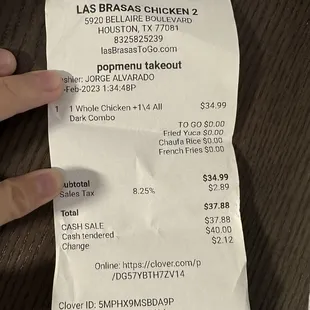 The receipt