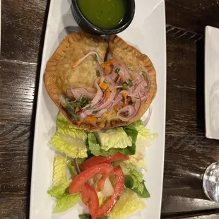 a plate of food on a table