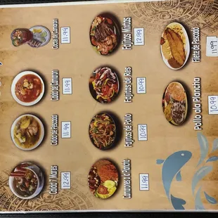 ramen and noodles, menu