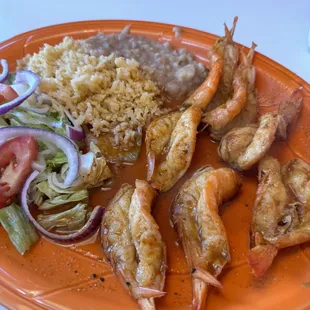 Camarones a la plancha