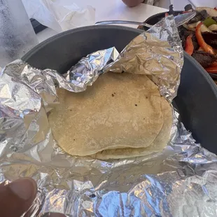 Homemade corn tortillas