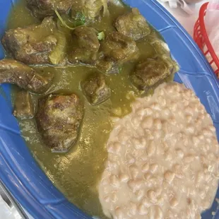 The ribs in green sauce no rice