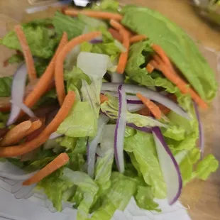 Side salad.  Substitute for the rice that came with my Lomo Saltado.