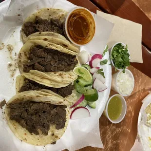 asada Taco Plate minus 1 taco