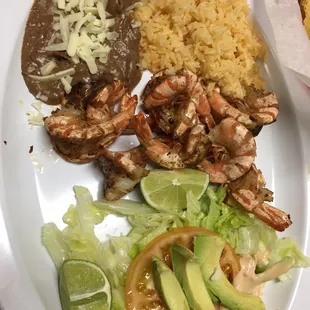 Camarones a la plancha
