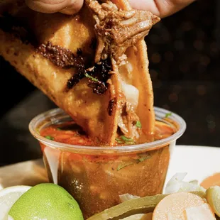 Quesabirria Wednesday at Las Cabañas Mexican Grill and Taqueria! 

3 Quesabirrias and consomé broth for dipping FOR ONLY $10!