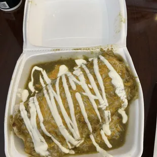 A huge wet chili burrito just for $8.99