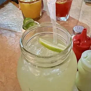 margaritas behind my agua fresca