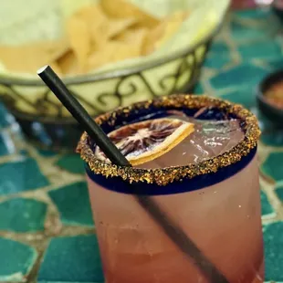 Cactus rose margarita. $18. Great flavor