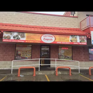 the front of the restaurant