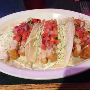 Fried fish tacos... Yum!