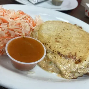 Pork and cheese pupusas