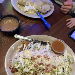 Enchiladas Mexicanas and Super Burrito