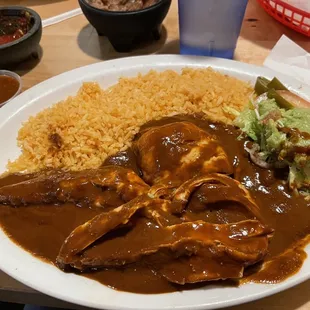 Mole poblano no beans or sour cream