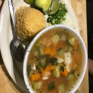 Tortilla soup tastes better than it looks and not over salted.