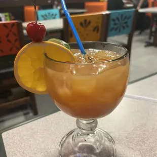 a drink in a glass