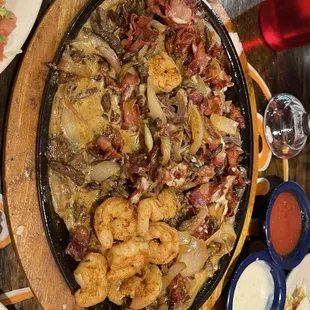 Alambre with shrimp
