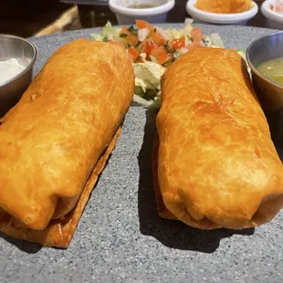 Carnitas chimichangas