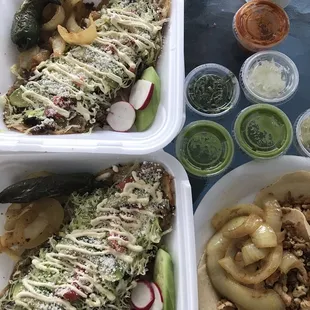 a variety of food items