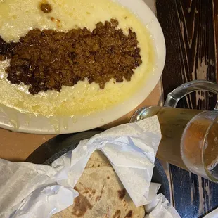 a plate of food on a table