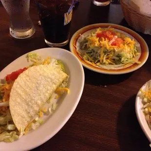 Taco a la carte and Guacamole Tostada