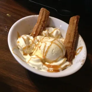 A little ice cream with fresh churros ... this place can do it all!
