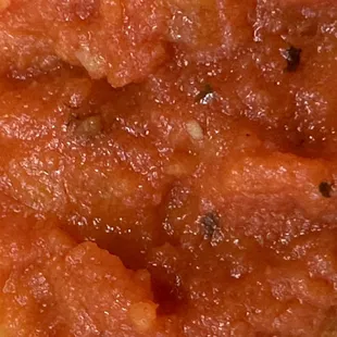 Salsa de tomate for the chiles rellenos.