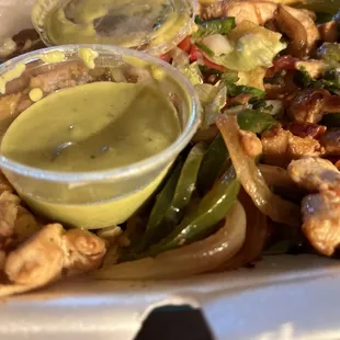 Leftover chicken Fajitas Chicken