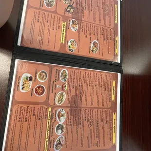 Inside of menu
