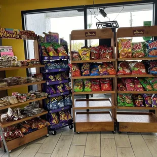 Chips and Candy selections | Selección de dulces