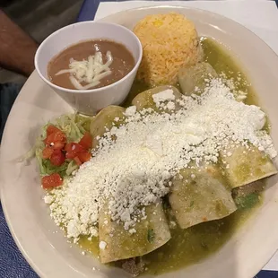 Enchiladas Verdes Con Pollo