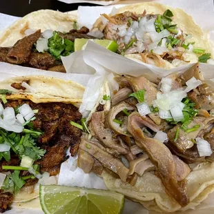 Buche, Al pastor, carnitas, tripas