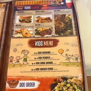 the menu