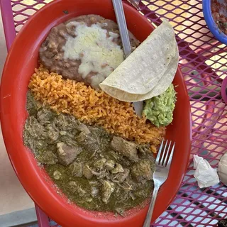 25. Chile Verde Plate Special