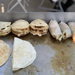 Mulitas, quesadillas y burritos all included in the tacos package....