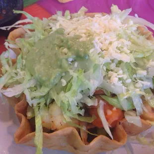 Vegetable taco salad.