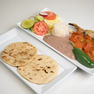 two plates of food