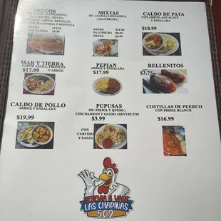 2nd part of menu