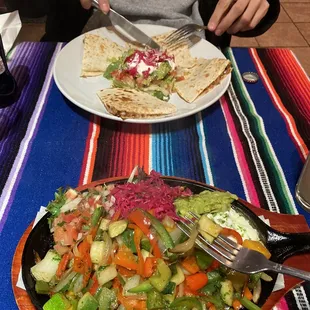 Vegetarian Fajita Al Pastor Quesadilla