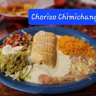 a plate of mexican food