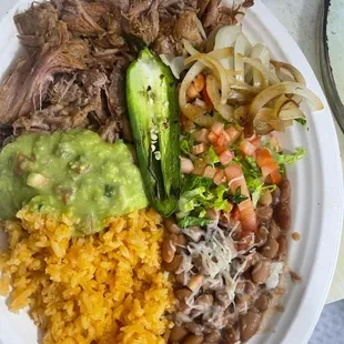 a plate of mexican food