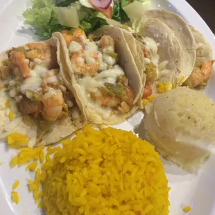 Green Chili California Shrimp Tacos