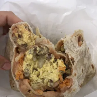 Sausage breakfast burrito. So good!!