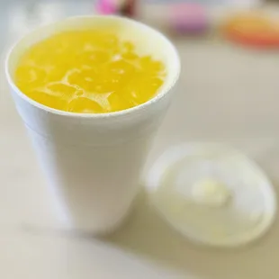 Aguas frescas, piña( pineapple) so refreshing! Large is 32 oz